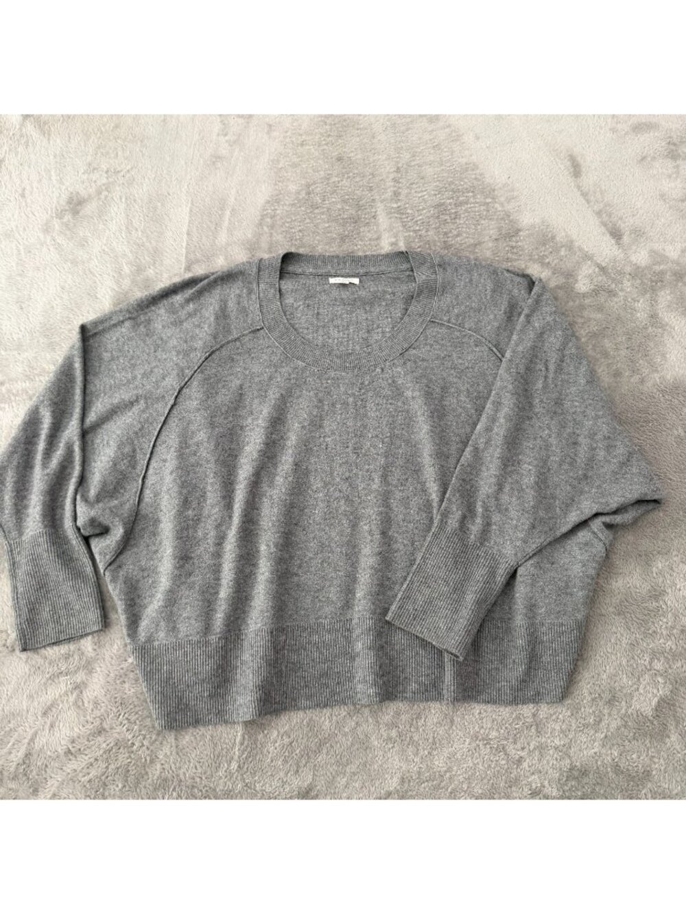 Pilcro Gray Dolman Sleeve Merino Wool Cotton Sweater Womens SMALL